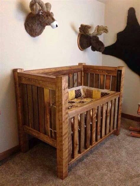 Pin by Brittany Murdock on For Daddy to Make | Rustic baby cribs, Baby ...