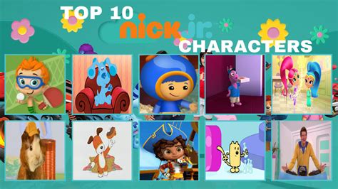 Top 10 Favourite Nick Jr. Characters by GeoNonnyJenny on DeviantArt