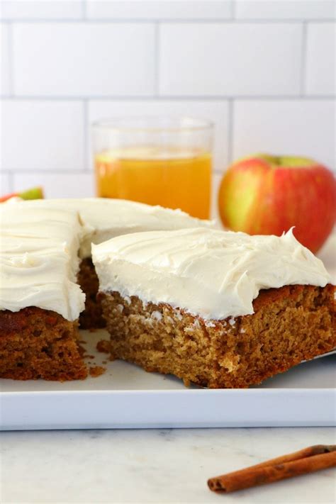 1 Bowl Vegan Apple Cider Sheet Cake with Maple Icing - Labeless Nutrition