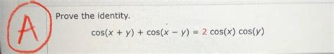 Solved Prove the identity. | Chegg.com