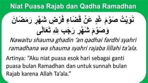 Niat Puasa Rajab dan Qadha Ramadhan yang Wajib Dibaca!