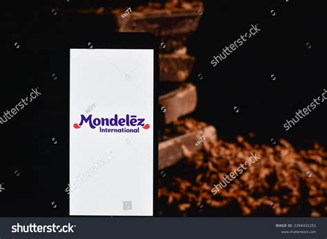 Closeup View Mondelez Logo American Multinational Stock Photo ...