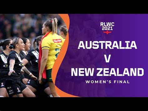 Australia v New Zealand in the Women's Rugby League World Cup 2021 final | Cazoo match ...