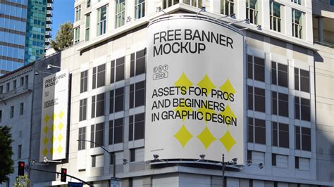 Free Banners on Building Mockup