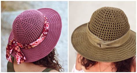 Brimmed Sun Hat Crochet Free Pattern - Crochet & Knitting