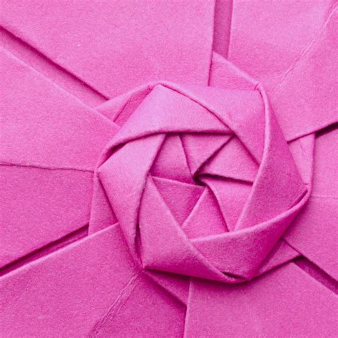 'Interesting pink paper origami flower' on Picfair.com | Paper origami flowers, Origami flowers ...