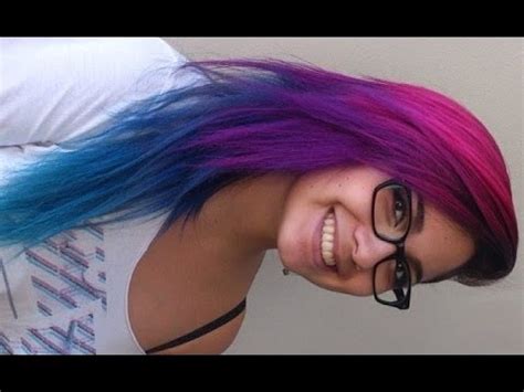 How I Did My Pink, Purple, Blue, and Turquoise Hair - YouTube