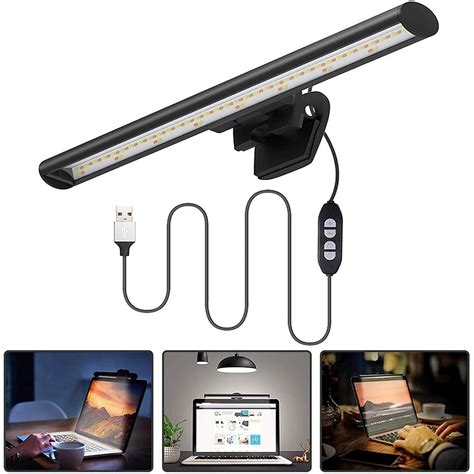 Laptop Monitor Light Bar, USB e-Reading LED Task Lamp, 3 Adjustable ...