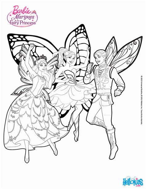 Mariposa Barbie Coloring Pages - Coloring Home