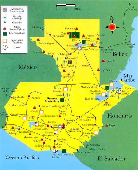 Tourist map of Guatemala - Full size | Gifex