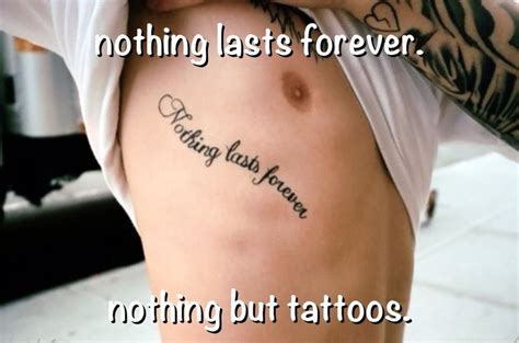 Nothing lasts forever... | Forever tattoo, Rib tattoos for guys ...