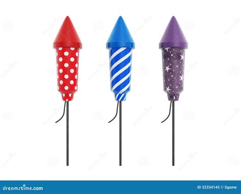 Colorful Rocket Fireworks Royalty Free Stock Photo - Image: 32334145