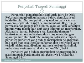 Pelanggaran ham dalam tragedi semanggi | PPT