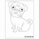 Pug Coloring Page sketch template