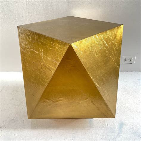 Gold Geometric Accent Table