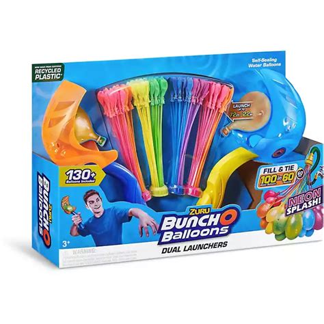 ZURU Dual Launcher Neon Splash Bunch O Balloons 4-Pack | Academy