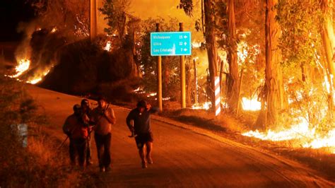 'Catastrophe' declared as wildfires rage in central Chile