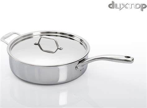 Duxtop Whole-Clad Tri-Ply Stainless Steel Saute Pan with Lid, 3 Quart ...