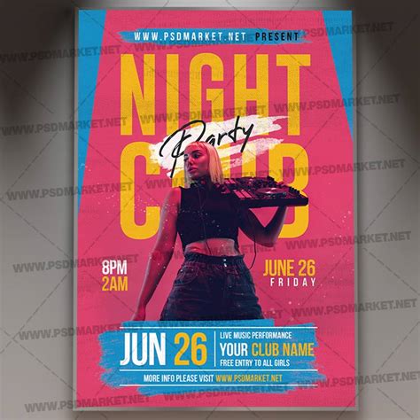 Download Night Club Party Template - Flyer PSD | PSDmarket