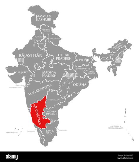 India Map Showing Karnataka - Blythe Starlene