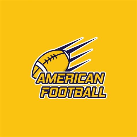 American football logo, yellow background eps vector | UIDownload
