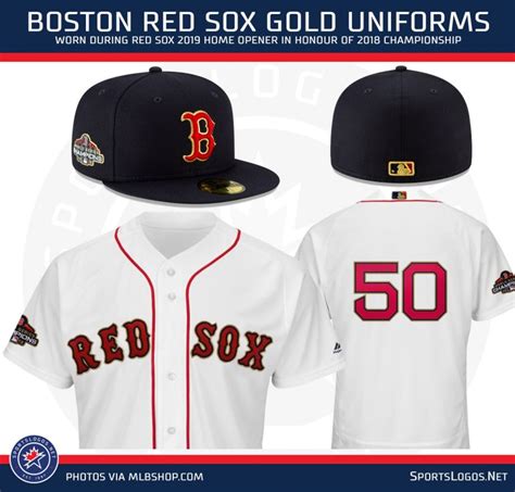 Champion Red Sox Add Gold to Uniforms for 2019 Opener – SportsLogos.Net ...