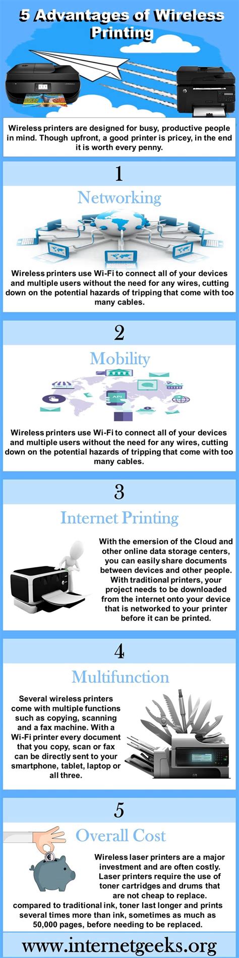 In this Infographic, I have listed the benefits of #wirelessprinting ...