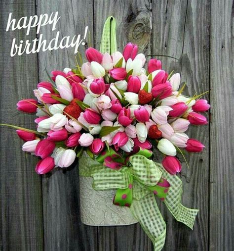 Happy birthday images with Tulips💐 — Free happy bday pictures and ...