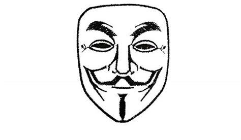 V For Vendetta Mask Drawing | Free download on ClipArtMag