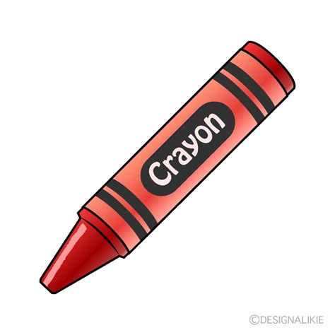 Red Crayon Clip Art Free PNG Image｜Illustoon