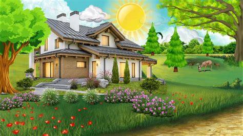 HD free download animated homes background | cartoon loop background | back to background - YouTube