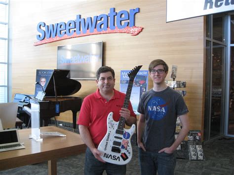 NASA Guitar - Sweetwater Sound vist Jim Lovell, Make A Wish Foundation ...