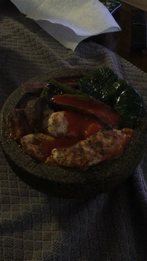 Molcajetes, all meat and vegetables grilled outside. : r/grilling