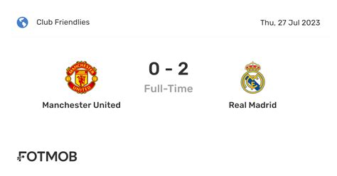 Manchester United vs Real Madrid - live score, predicted lineups and ...