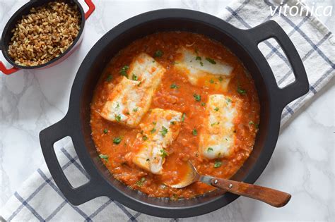 Pescado con tomate para tupper. Receta saludable fácil, sencilla y ...