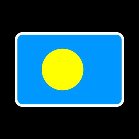 Palau flag, official colors and proportion. Vector illustration ...