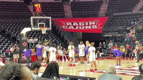 Final minute of LSU Tigers vs ULL Ragin Cajuns women’s basketball 2021 ...