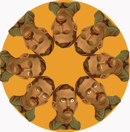 the four men are looking at each other in a circular pattern on an ...