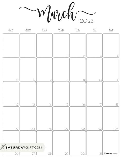 March 2023 Calendar Printable Free – Printable Template Calendar