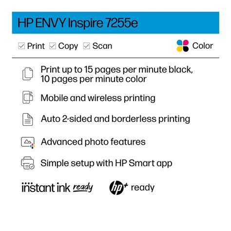 HP ENVY Inspire 7255e All-in-One Wireless Color Printer; 3 months ...