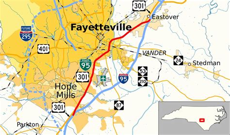 Map of Fayetteville