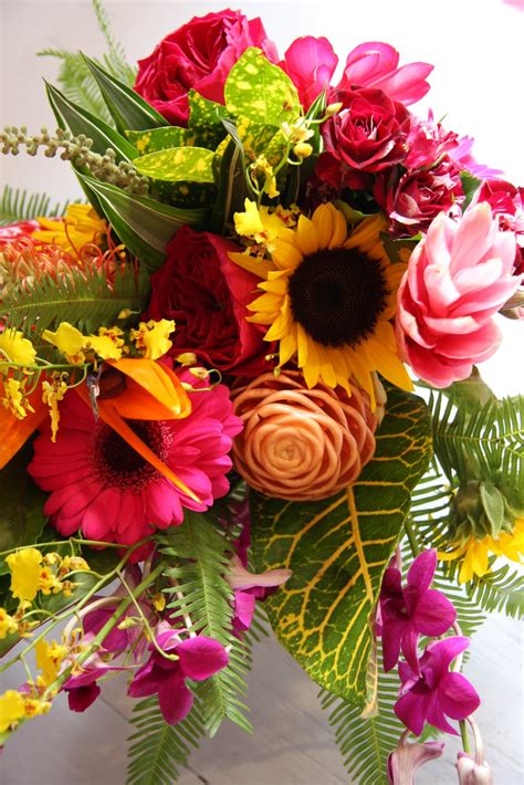 The Flower Magician: Sensational Tropical Wedding Bouquet