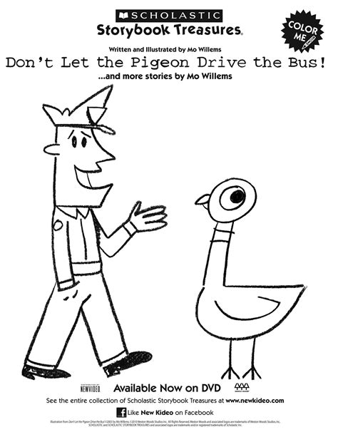 Don't Let the Pigeon Drive the Bus! printable coloring sheet | Art ...