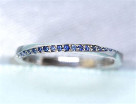 Eternity Band, White Gold Eternity Sapphire Wedding Band 2mm | Benati