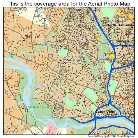 Aerial Photography Map of Potomac, MD Maryland