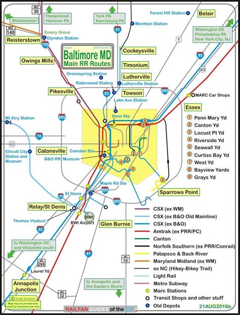 Baltimore Railfan Guide - Major Rail Lines of Baltimore