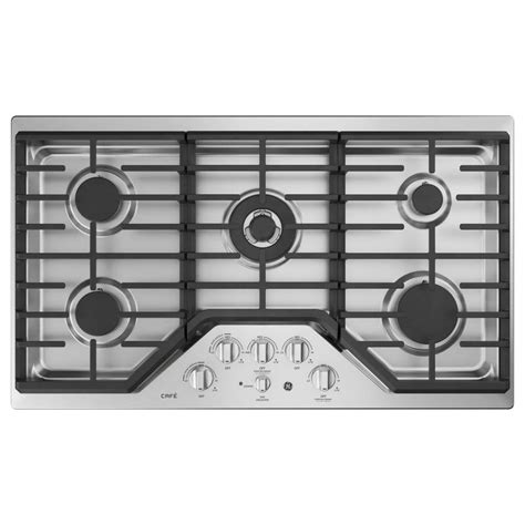 GE Cafe 5-Burner Gas Cooktop (Stainless steel) (Common: 36 -in; Actual: 36-in) at Lowes.com