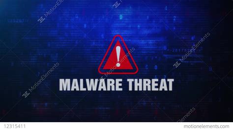 MALWARE THREAT Alert Warning Error Message Blinking On Screen Stock ...