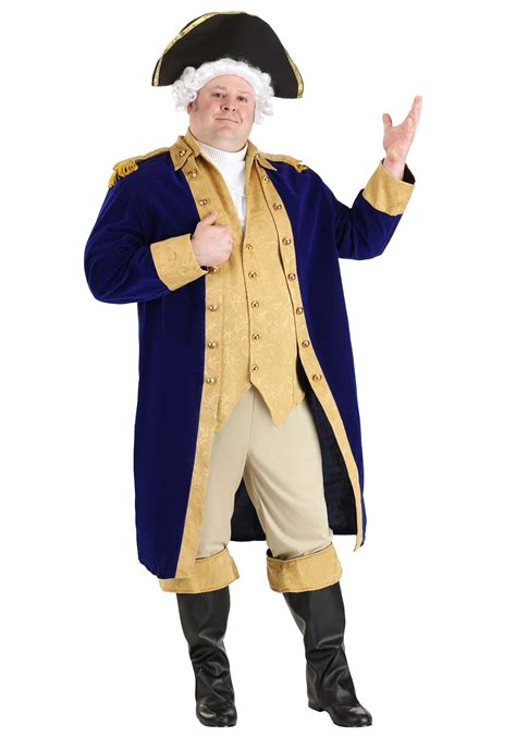 Plus Size George Washington Costume 2X 3X