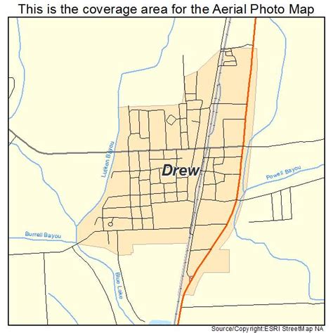 Aerial Photography Map of Drew, MS Mississippi